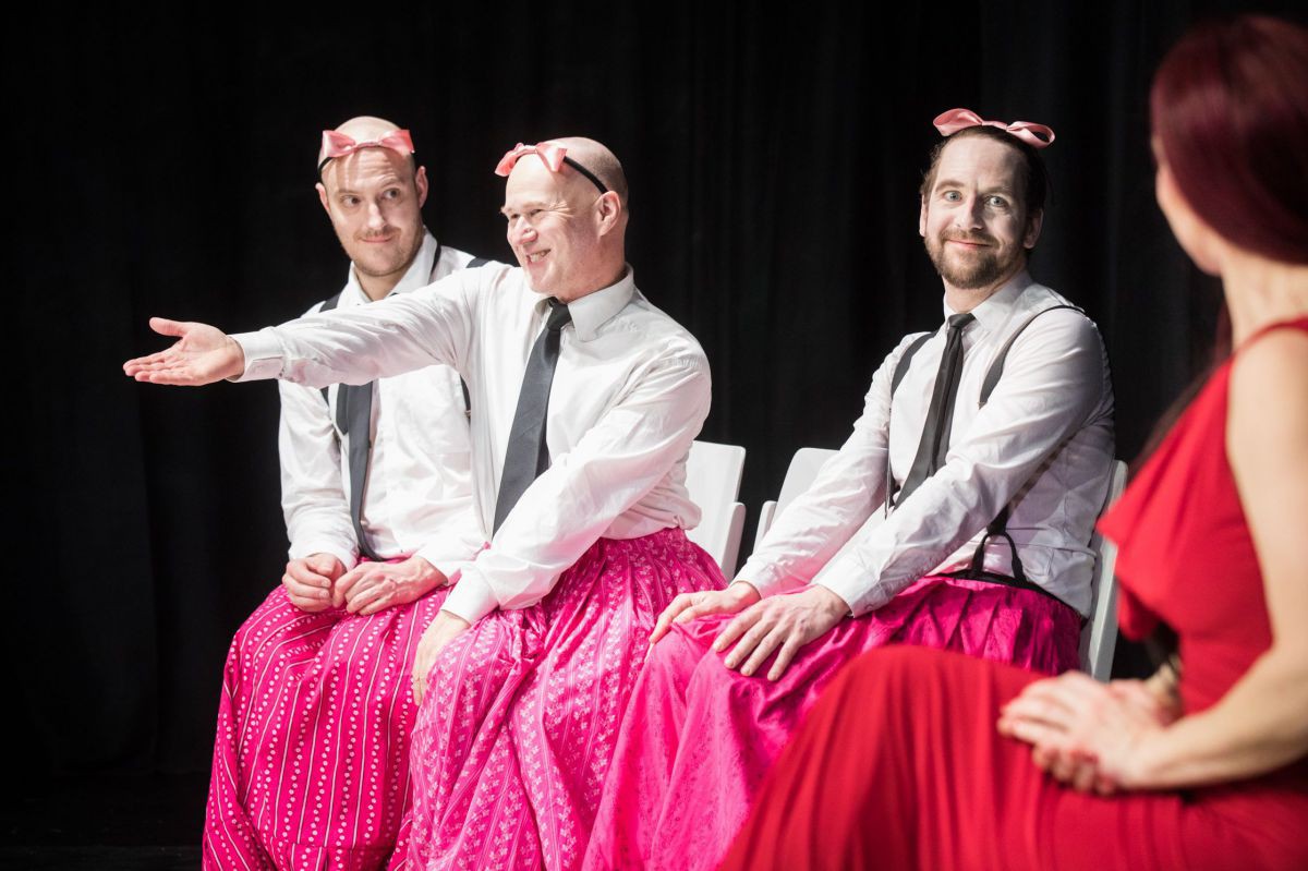 © Anna Stöcher Alexander Braunshör, Georg Schubert, Sven Kaschte und Elisabeth Veit, (Ein) Kätchen.Traum, TAG Theater