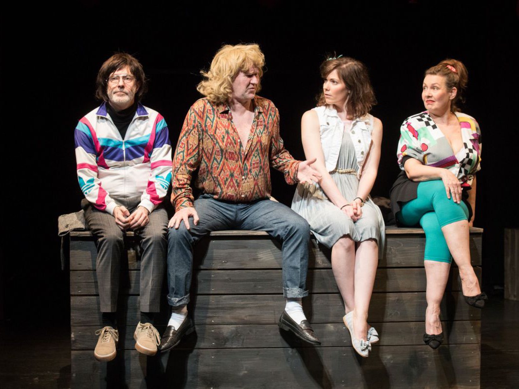 Jens Claßen, Georg Schubert, Lisa Schrammel und Petra Strasser, Unterm Strich, TAG Theater Jens Claßen, Georg Schubert, Lisa Schrammel und Petra Strasser, Unterm Strich, TAG Theater