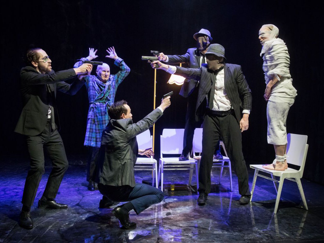 Sven Kaschte, Georg Schubert, Raphael Nicholas, Alexander Braunshör, Jens Claßen und Elisabeth Veit, (Ein) Kätchen.Traum, TAG Theater Sven Kaschte, Georg Schubert, Raphael Nicholas, Alexander Braunshör, Jens Claßen und Elisabeth Veit, (Ein) Kätchen.Traum, TAG Theater