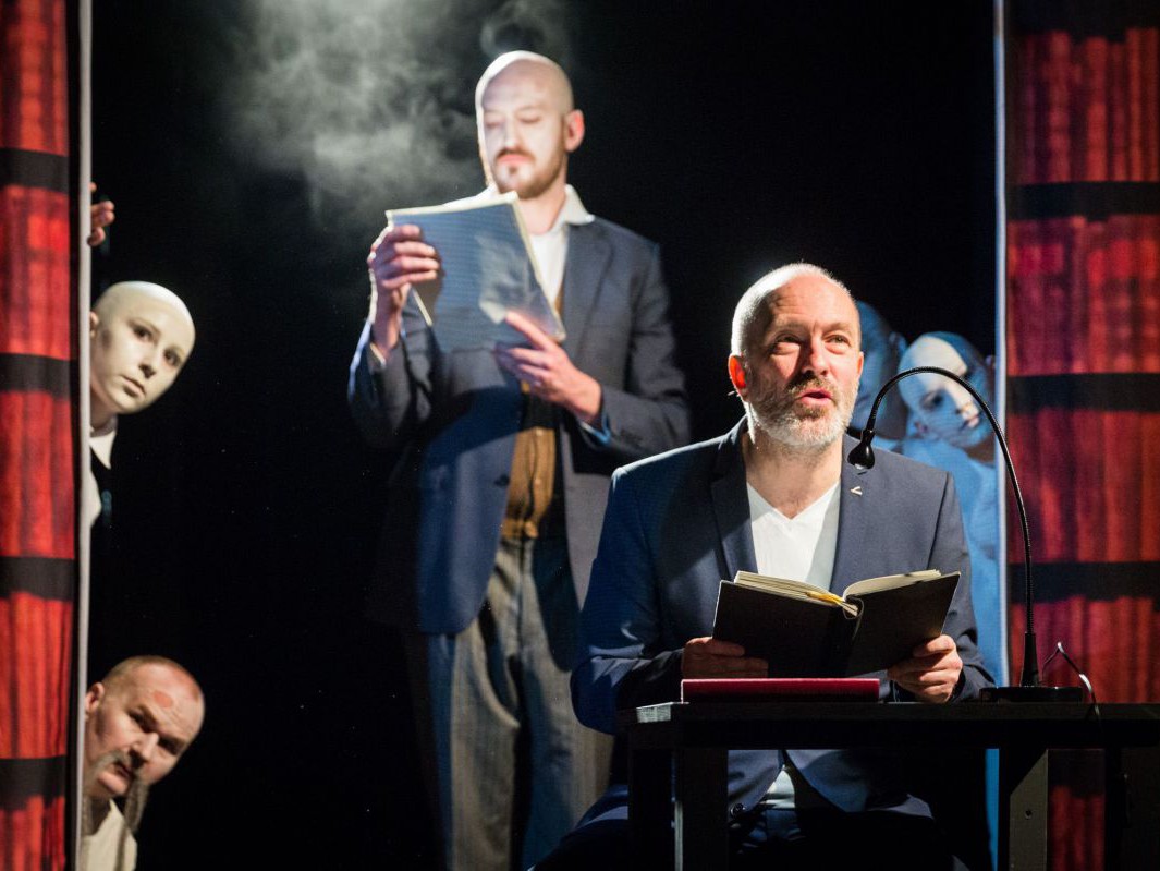 Georg Schubert, Alexander Braunshör und Jens Claßen,Die Blendung, TAG Theater Georg Schubert, Alexander Braunshör und Jens Claßen,Die Blendung, TAG Theater